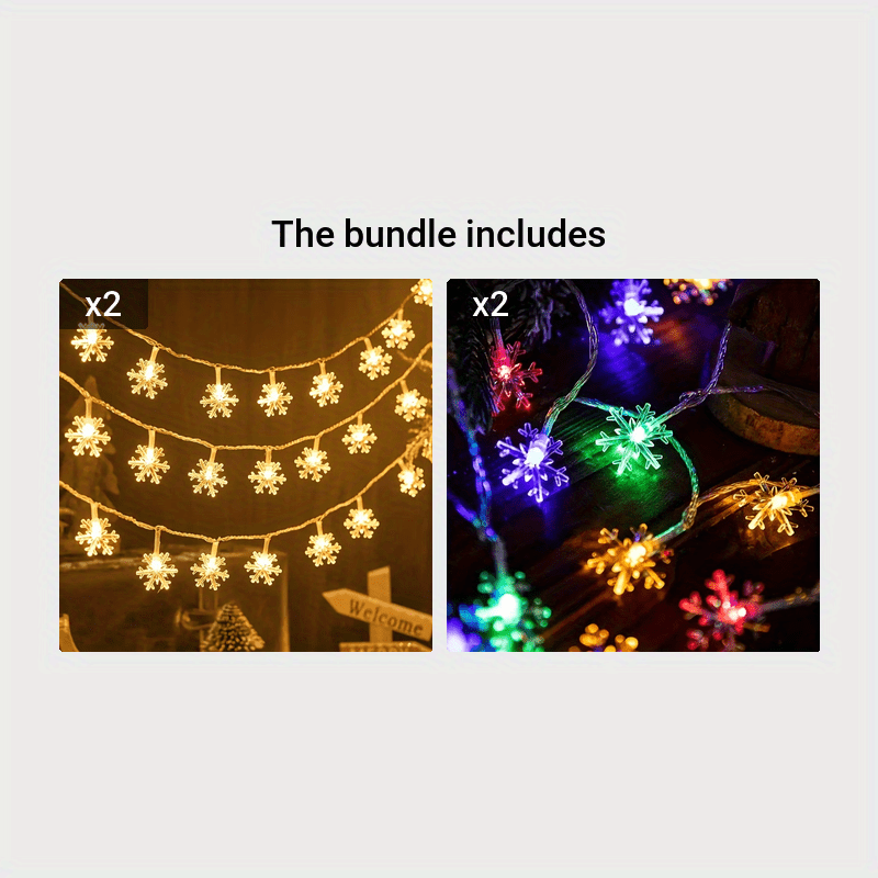 Cortina de Luzes LED Floco de Neve – 3 Metros