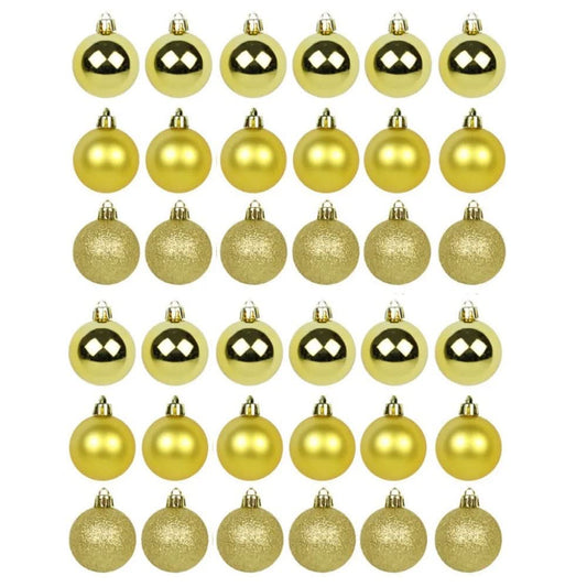 Kit 30 Bolas De Natal Mista 4cm Dourada Decoração Árvore